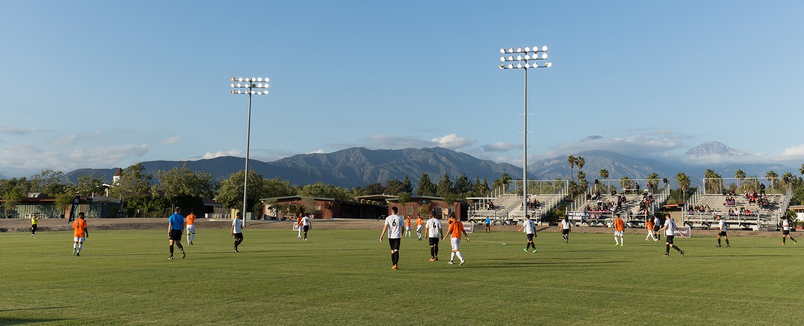 Large soccer fields near upscale residential neighborhood in